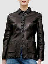 Jennifer Lawrence Black Leather Blazer